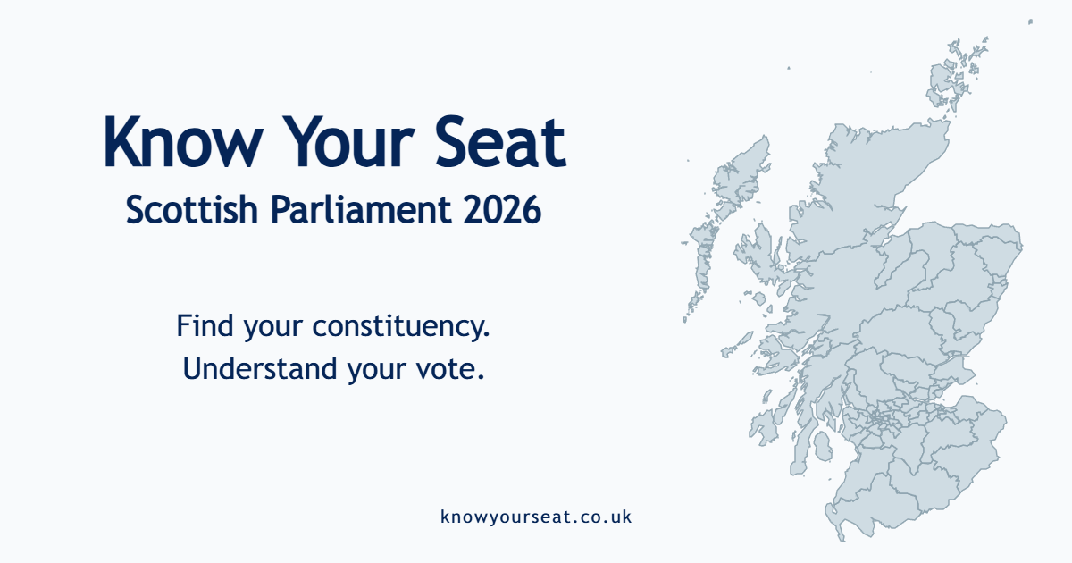 Know Your Seat — Scottish Parliament 2026